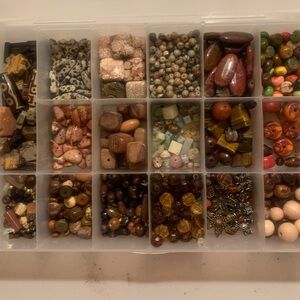 Craft Beads in organized box.